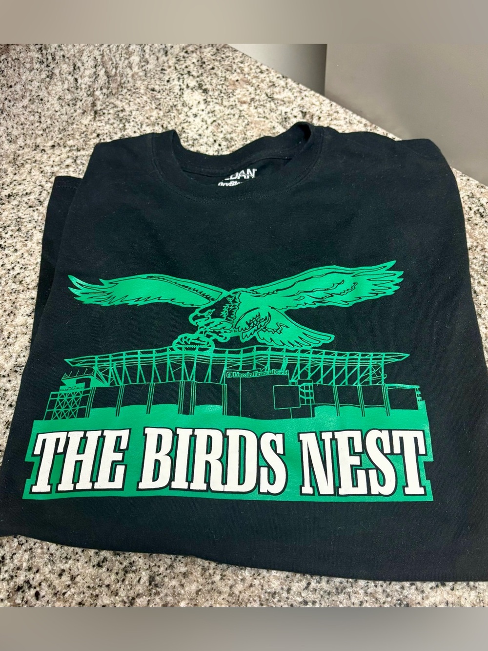 Philadelphia Eagles Birds Nest Shirt 2XL Black Retro Graphic